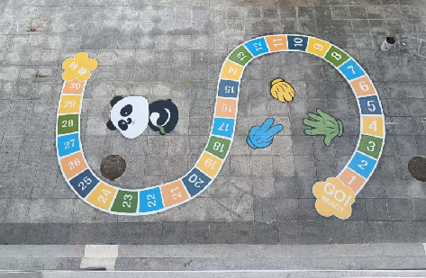 广德地面游戏彩绘